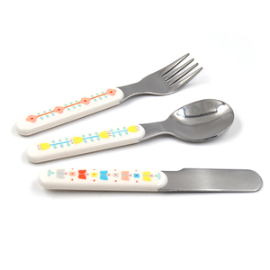 Impresión personalizada Apto para lavavajillas bebé niño pequeño <span class=keywords><strong>cubiertos</strong></span> utensilios tenedores cucharas cuchillo niños <span class=keywords><strong>cubiertos</strong></span> con calcomanías - Product Image 3