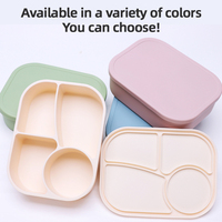 Boîtes de conservation alimentaire en silicone de qualité alimentaire, boîtes à lunch bento avec couvercles, boîte à goûter