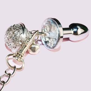 Ensemble de Plaisir pour Femmes Adultes : <span class=keywords><strong>Plug</strong></span> <span class=keywords><strong>Anal</strong></span> Étanche avec Chaîne de <span class=keywords><strong>Laisse</strong></span> et Outils Métalliques - Product Image 6