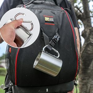 Custom Stainless Steel <b>Mug</b> Camping Cup With Carabiner Hook Handle Wholesale - Product Image 4