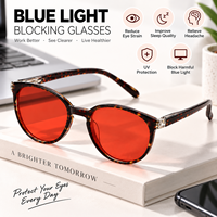 Lunettes anti-lumière bleue à verres rouges pour jeux sur ordinateur, conduite, protection UV, monture écaille, personnalisables OEM