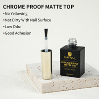 Gel UV pour Nail Art, Top Coat Mat Longue Durée, Finition Liquide, Effet Chrome, Top Coat Mat en Gel