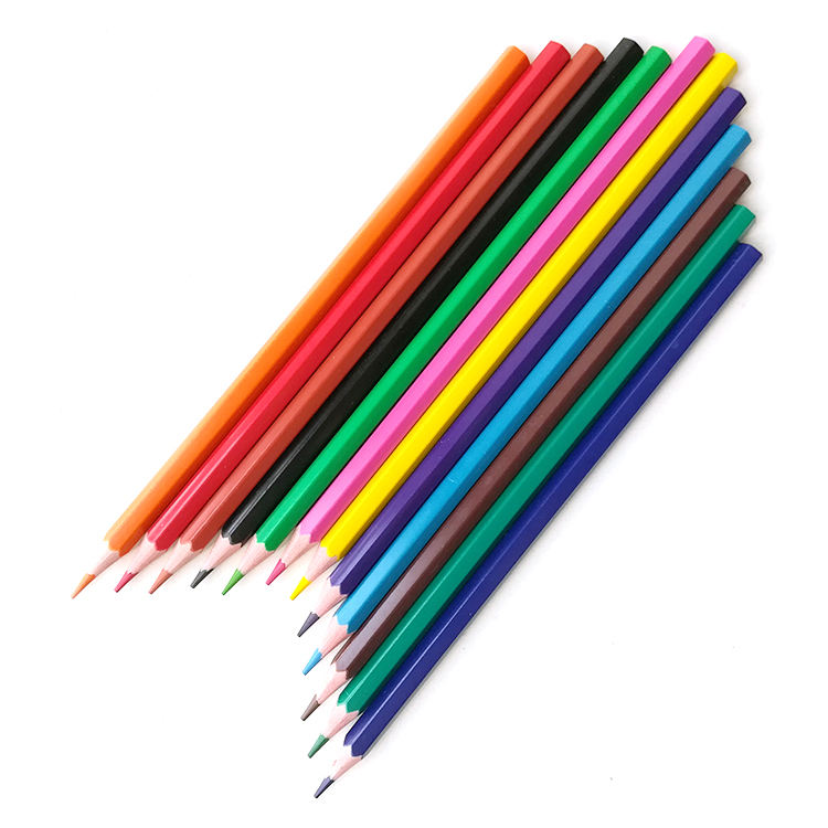 Low Moq High Quality 7 Inch 12 Colors Plastic Colored Pencils
