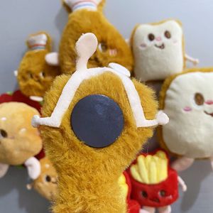 En gros, Aimants de réfrigérateur en peluche de la série Mini Fast Food, motifs Hamburger et Frites de dessin animé - Product Image 4