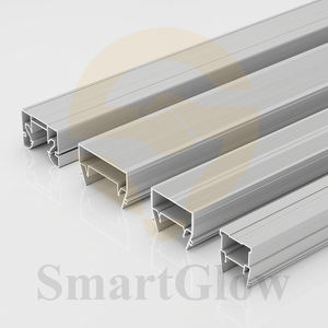 Tessuto elasticizzato profili in alluminio PVC Stretch soffitto pellicola accessori luci LED striscia di alluminio profilo della parete con copertura del PC - Product Image 6