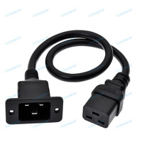 Cordon d'alimentation à montage sur panneau C19 à C20, câble d'extension d'alimentation IEC 320 C19 femelle à C20 mâle pour PDU UPS SJT 14AWG ( 3*2.08mm)