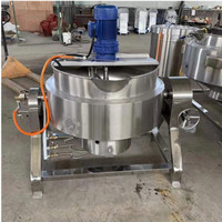 Cuisinière commerciale pour soupes épaisses, grande capacité, pour extérieur, ensemble de sauces, 50-1000 litres, pot de cuisson et de mélange industriel automatique de petite taille