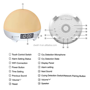 Máquina de sonido inteligente inalámbrica Tuya, máquina de sonido de ruido blanco con Sensor de llanto de bebé, detección de alarma de tiempo, luz inteligente - Product Image 3