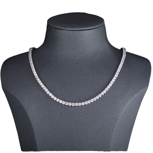 Wholesale 925 Sterling Silver Lab Grown Diamond Tennis <b>Chain</b> <b>Necklace</b> Gold Plated Luxury Jewelry - Product Image 1