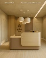 Comptoir de caisse pour magasin de vêtements, comptoir de réception moderne et simple pour salon de beauté, en promotion