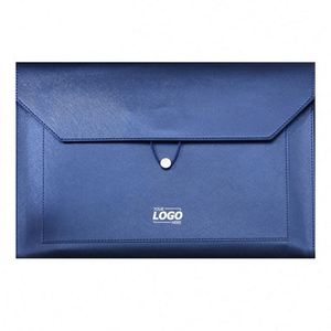 Portafolio de Cuero Sintético A4 con 2 Bolsillos, Carpeta Portadocumentos con Cierre Elástico - Product Image 1