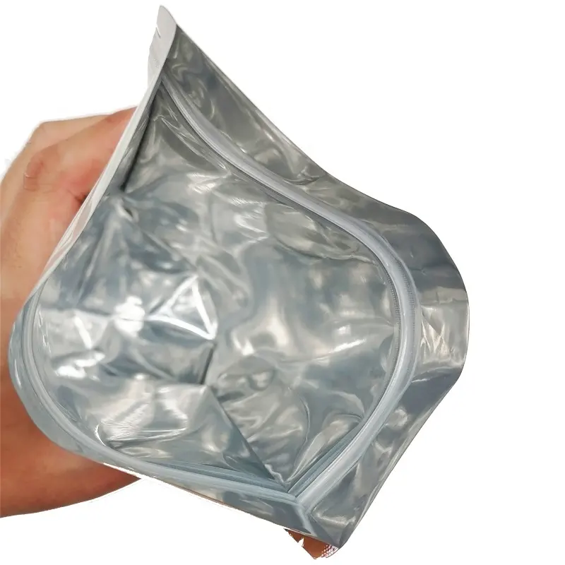 הנמכר ביותר שקית פלסטיק רוכסן עליונה 3 צדדים נרתיק רוכסן איטום עם ידית איטום חום לאריזת מזון לאריזת ג'לי
