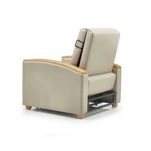 Sofá Cama para Habitación de Hospital Ke Ming, de Cuero, con Reposabrazos de Madera Maciza, Plegable, Multifuncional, para Adultos - Product Image 4