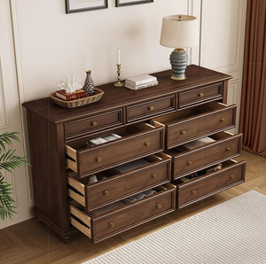 Armoire à tiroirs moderne en bois massif de style américain pour chambre à coucher et salon Armoire de <span class=keywords><strong>rangement</strong></span> murale - Product Image 4