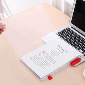 A4 Thickened Plastic <b>File</b> <b>Box</b> Document Storage Organizer with Clip On <b>File</b> Holder for Office Desk Organization - Product Image 4