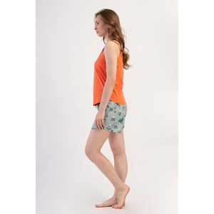 กระโปรงทรงโอวัลผ้าซาตินคอตตอนสำหรับผู้หญิง พร้อมสายรัดลายพิมพ์ฟิตเนส เสื้อท่อนบนทอผ้าทรงสั้นเข้ารูปสำหรับฤดูใบไม้ร่วง - Product Image 2