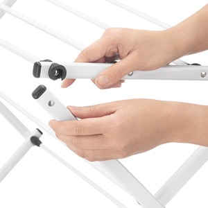 Extendable Collapsible Metal Drying Stand with Foldable <b>Mini</b> Clothing <b>Rack</b> for Baby Clothes and Bathroom Use - Product Image 3