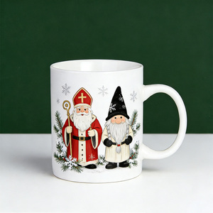 Tasses en céramique allemandes pour Noël, motif bavarois, Saint-Nicolas, design montagne alpine, chopes à bière de fêtes - Product Image 4