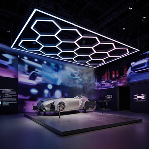 Hình lục giác dẫn đèn trần cho hội thảo-hình lục giác di động với điều khiển từ xa và ánh sáng cực kỳ sáng - Product Image 2