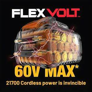 <span class=keywords><strong>Batería</strong></span> <span class=keywords><strong>DEWALT</strong></span> 20V/60V de 12Ah 21700, FLEXVOLT DCB612 DCB615, Mayor Duración, Salida Estable para Herramientas Eléctricas Profesionales - Product Image 4