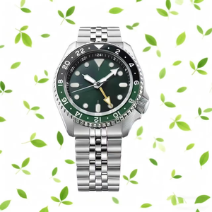 Seikos 5 NH34 40mm Stainless Steel <strong>Automatic</strong> Mechanical GMT Luminous Feature Water Ghost Movement Diver Band 20mm Luxury Watches - Product Image 4