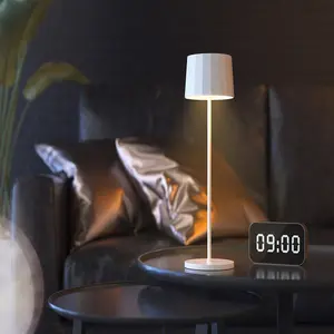 Minimalism Customized Touch Led Restaurant Rechargeable Cordless Table Lamp Wireless