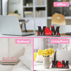 Ornement de bureau tridimensionnel <span class=keywords><strong>pour</strong></span> la fête des mères, « Je t'aime », en forme de cœur, cadeau de fête <span class=keywords><strong>pour</strong></span> <span class=keywords><strong>maman</strong></span> - Product Image 3