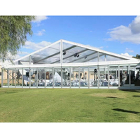 Tente de réception transparente en PVC, forme en A, grande tente de mariage pour 300 à 800 personnes