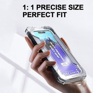 Protection d'écran en verre trempé ultra HD transparente 9H, installation facile pour <span class=keywords><strong>iPhone</strong></span> 17 16 15 14 <span class=keywords><strong>13</strong></span> <span class=keywords><strong>Pro</strong></span> <span class=keywords><strong>Max</strong></span> - Product Image 2