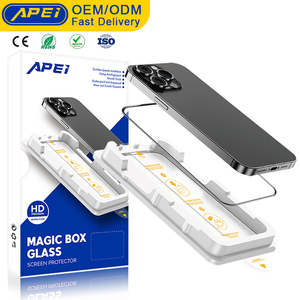 Protector de Pantalla APEI Auto-Alignment Dust-Free Magic Box para <span class=keywords><strong>iPhone</strong></span> 15 16 17 Pro <span class=keywords><strong>Max</strong></span>, Cristal Templado 9H con Kit de Fácil Instalación - Product Image 1