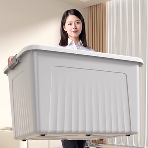 Boîte de rangement en plastique moulé par injection, design moderne, grande capacité (20L, 80L, 120L), service de découpe, pour vêtements, jouets et articles divers de chambre à coucher - Product Image 1