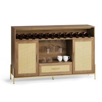 Cuisine Modulaire Moderne de Luxe en Bois avec Bar à Café, Armoire de Rangement et Buffet