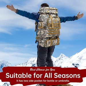 <span class=keywords><strong>Sac</strong></span> <span class=keywords><strong>à</strong></span> <span class=keywords><strong>dos</strong></span> tactique unisexe <span class=keywords><strong>70L</strong></span> imperméable avec doublure en PVC, fermeture éclair, pour randonnée, camping, voyage, chasse, survie, grand <span class=keywords><strong>sac</strong></span> <span class=keywords><strong>à</strong></span> <span class=keywords><strong>dos</strong></span> - Product Image 6