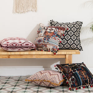 ปลอกหมอน<span class=keywords><strong>ผ้า</strong></span>แจ็คการ์ดสไตล์โมร็อกโกย้อนยุคปลอกหมอนผ้าโพลีเอสเตอร์ตกแต่งโซฟาสามารถซักได้ - Product Image 2