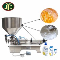 Machine de remplissage et de conditionnement semi-automatique pneumatique G1WG 500-5000 ml pour liquides, pâtes et miel, avec agitation et chauffage quantitatifs