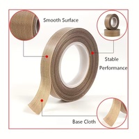 Tissu en verre haute température, ruban adhésif antistatique en PTFE, ruban adhésif en tissu, ruban adhésif en fibre de verre, ruban adhésif auto-adhésif pour machine de scellage