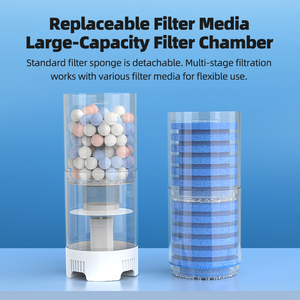 Filtro de Aquário Plástico com Separação de Fezes, Bomba Submersível Silenciosa Quatro em Um, Bomba de Circulação Integrada, Sanitário para Peixes 25W - Product Image 5
