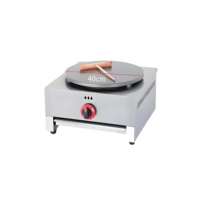 Crêpière et machine à pancakes professionnelle à gaz GPL avec revêtement antiadhésif, plaque de cuisson de 400 mm