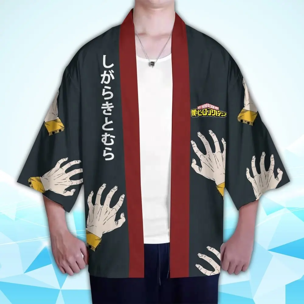 Neue Anime My Hero Academia Shigaraki Tomura Cosplay Kostüme Kimono Frauen Männer Strickjacke Haori Jacke Pyjama Umhang Bademantel Top