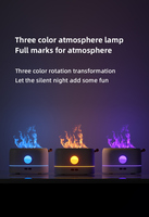 Humidificateur d'air à flamme 200 ml, directement de l'usine, logo personnalisé OEM ODM, faible MOQ, diffuseur d'arômes ultrasonique USB avec lumière ambiante 3 couleurs