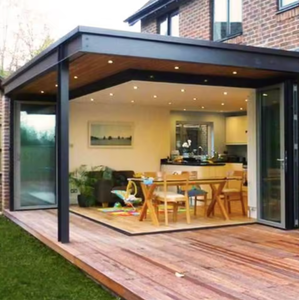 ห้องอาบแดดอลูมิเนียมกลางแจ้งสำหรับบ้านแบบทันสมัยพร้อ<span class=keywords><strong>ม</strong></span>หลังคาแบนแผงผนังที่ยอดเยี่ยมสำหรับใช้ใน<span class=keywords><strong>โรงแรม</strong></span>และสวนสาธารณะ - Product Image 1