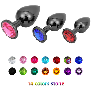 Adult BDSM Gift Stainless Metal with Jewel Anal Dilatateur Women Fitness Crystal Jewelry Butt Set Anal Plug - Product Image 3