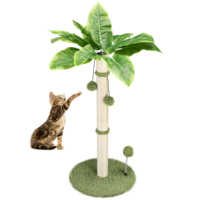 Arbre à chat avec griffoir en feuilles de palmier, arbre à grimper pour chat, grattoir pour animaux de compagnie, corde en sisal, arbre à chat