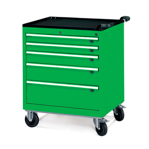 Fami Flexa Series <b>Drawer</b> Cabinet 5 <b>Drawers</b> 792x600x920 Mm Green Ral6011 <b>Tool</b> Storage - Product Image 3