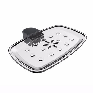 <span class=keywords><strong>Porte</strong></span>-<span class=keywords><strong>savon</strong></span> de douche de tête en plastique transparent personnalisé écologique avec finition chromée moderne conception de montage sur pont pour barre coulissante - Product Image 6