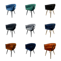 Fauteuils de salle à manger modernes en velours, chaises de salle à manger pour la maison, la cuisine, le restaurant, l'hôtel, le salon, la chambre à coucher, meubles