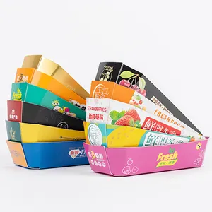 Paper Fole Boat Tray Coating Fast Food Paper Tray