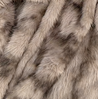 Tissu en fausse fourrure de vison imprimé, peluche de luxe à poils longs, matière en fausse fourrure 100 % polyester à motif dragon pour manteaux et vestes d'hiver