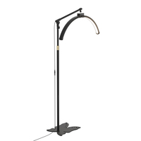 Lampe de sol LED pliable en aluminium de 28 pouces pour salon de tatouage, lumière de sol pour cils, dimmable 3000-6000K, CE RoHS, logo OEM, 2800LM