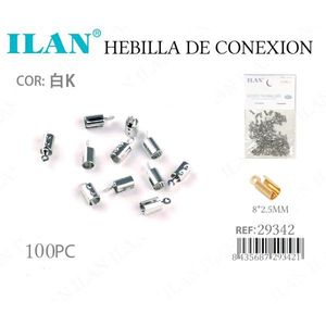 Connettore a catena tipo serpente 8x2,5 mm colore argento 100 pezzi - Product Image 3